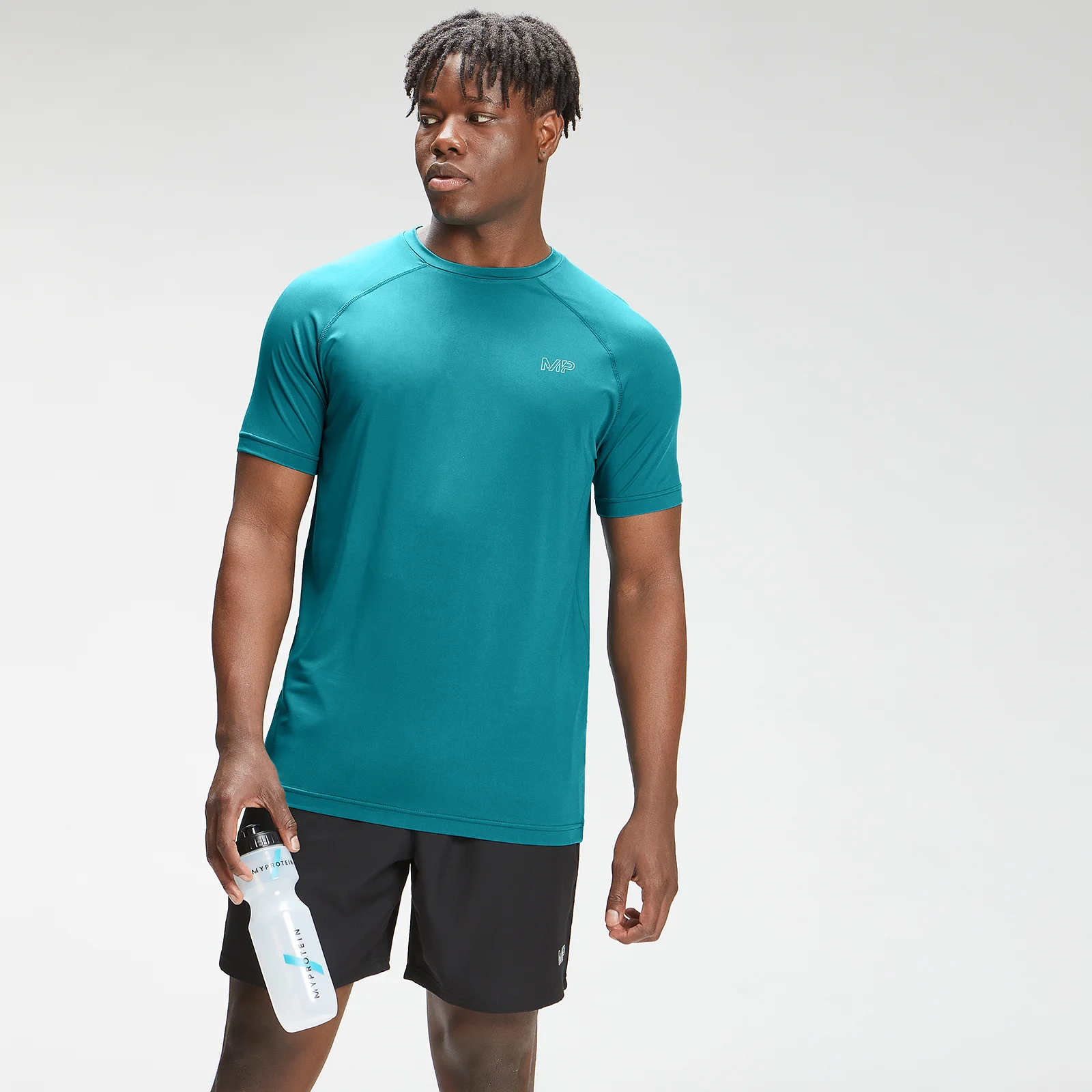 MP Men's Repeat Mark Graphic Training Short Sleeve T-Shirt - Teal - XXS Изображение 1