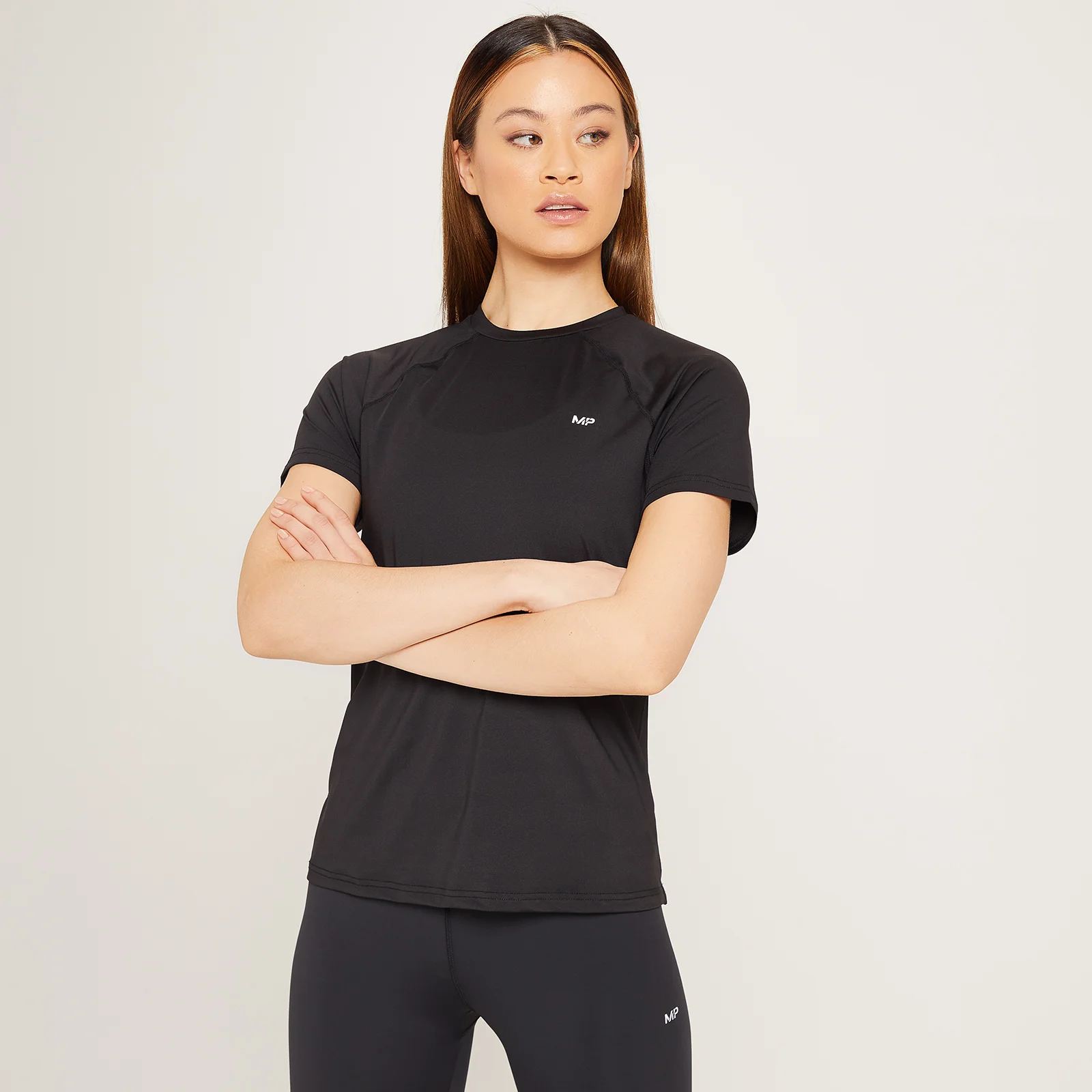 MP Women's Linear Mark Training T-Shirt - Black - XXS Изображение 1