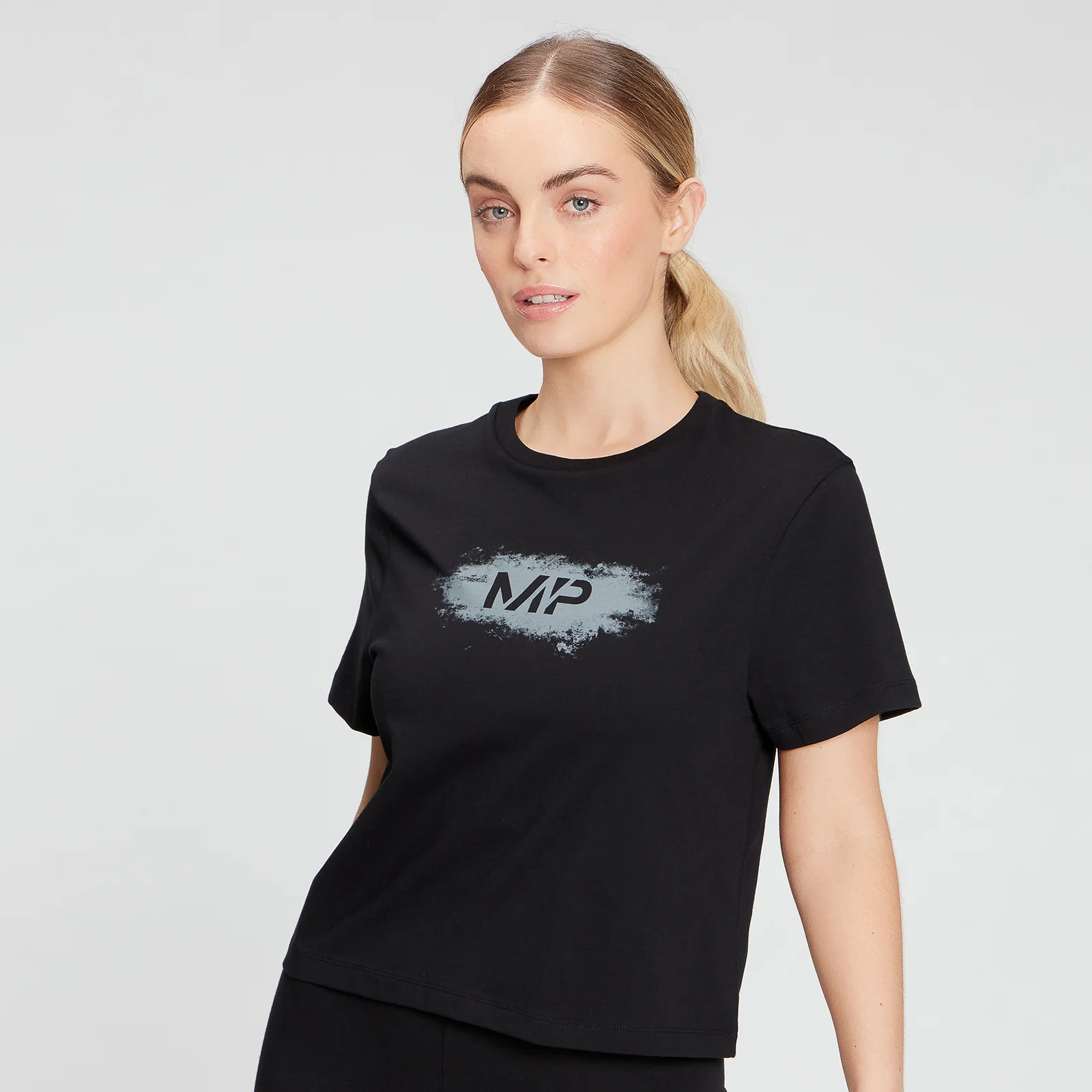 MP Women's Chalk Graphic Crop T-Shirt - Black - XXS Изображение 1