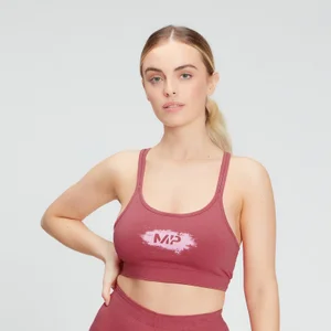 MP Women's Chalk Graphic Sports Bra - Berry Pink - Size XS