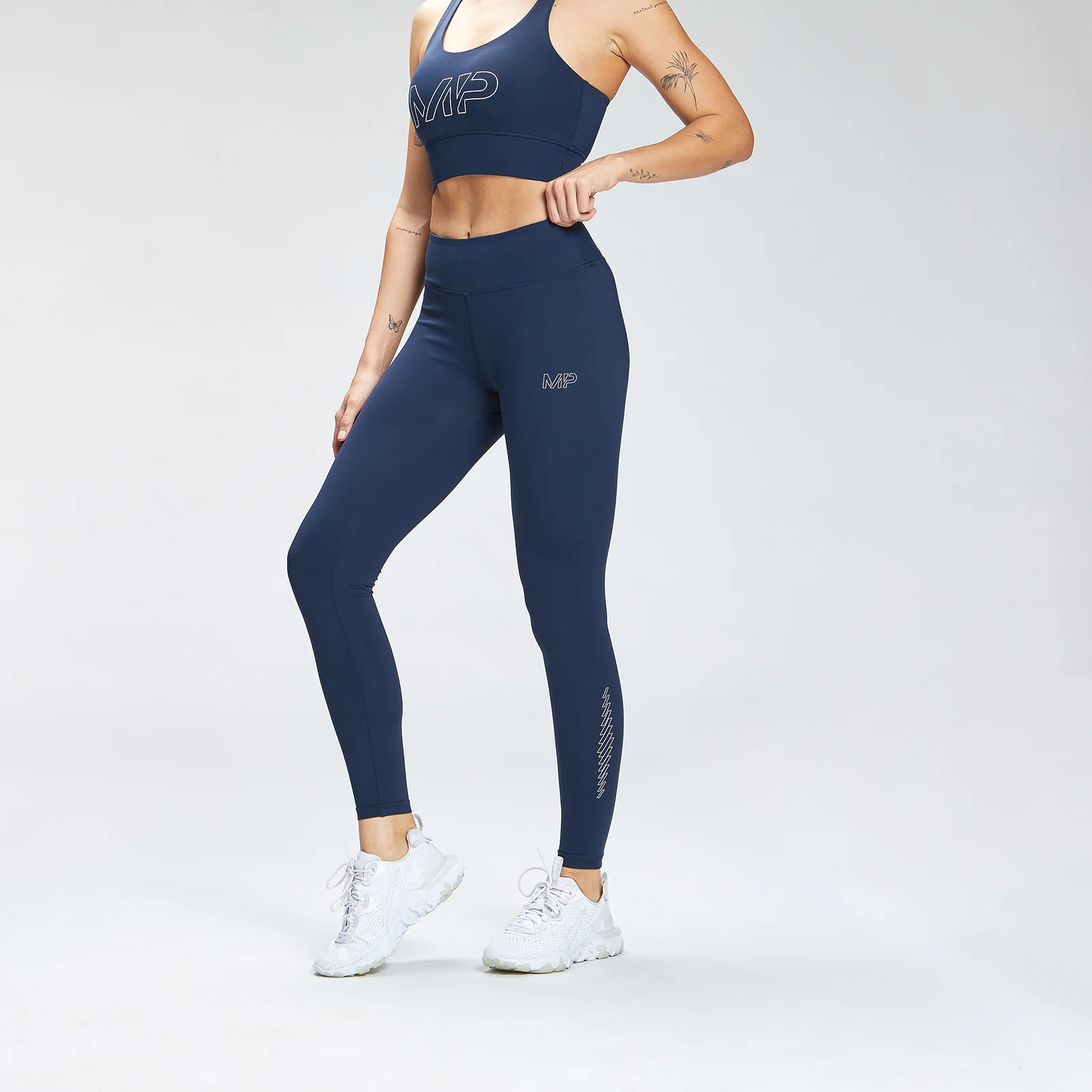MP Women's Repeat Mark Graphic Training Leggings - Petrol blue - XXS Изображение 1