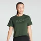 MP Women's Gradient Line Graphic Crop T-shirt- Dark Green