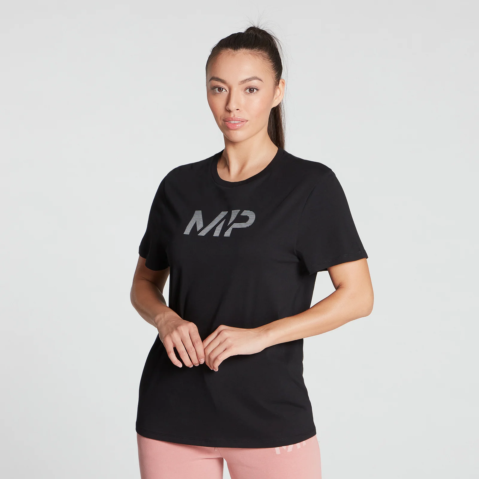 MP Women's Gradient Line Graphic T-Shirt - Black - XXS Изображение 1