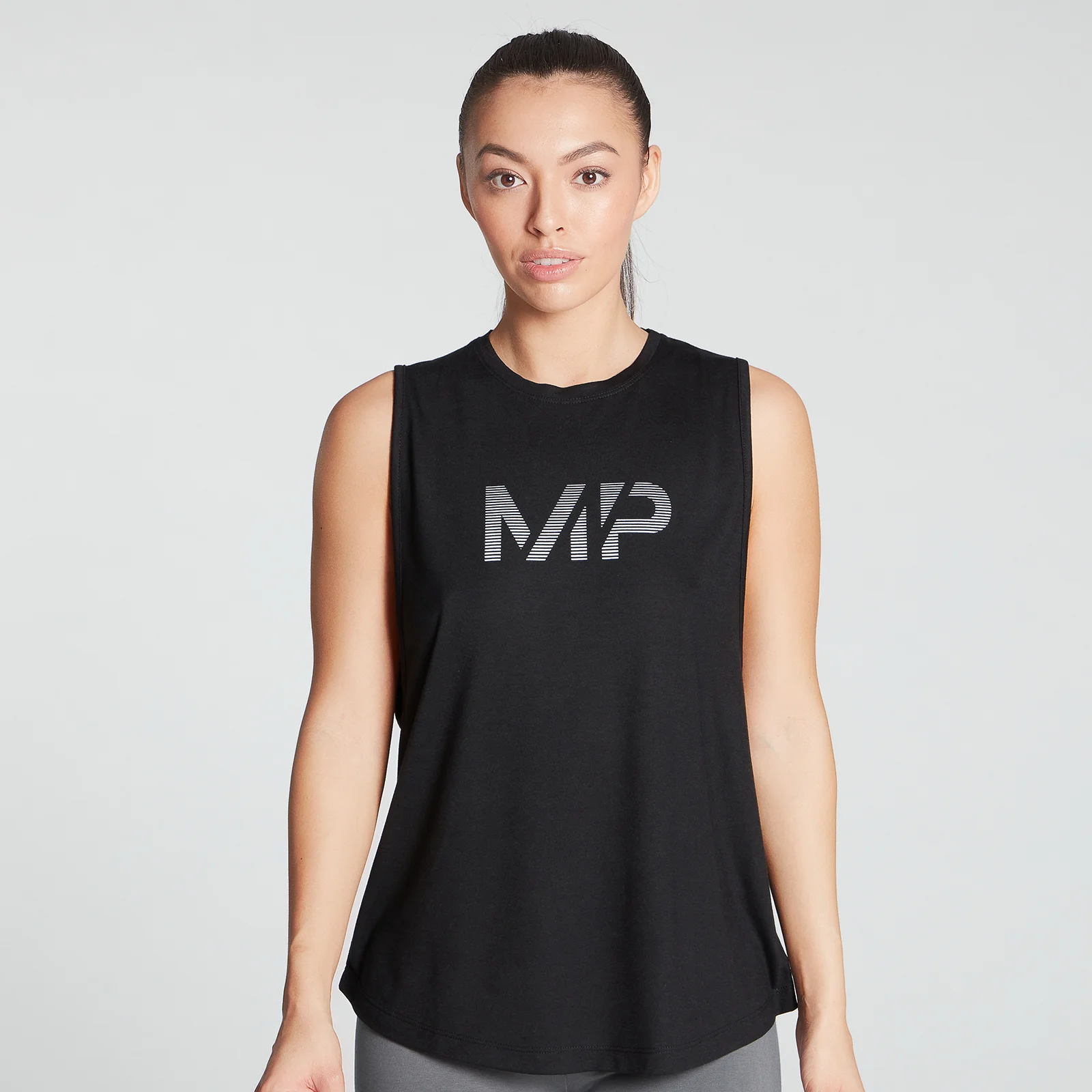 MP Women's Gradient Line Graphic Drop Armhole Vest - Black - XXS Изображение 1