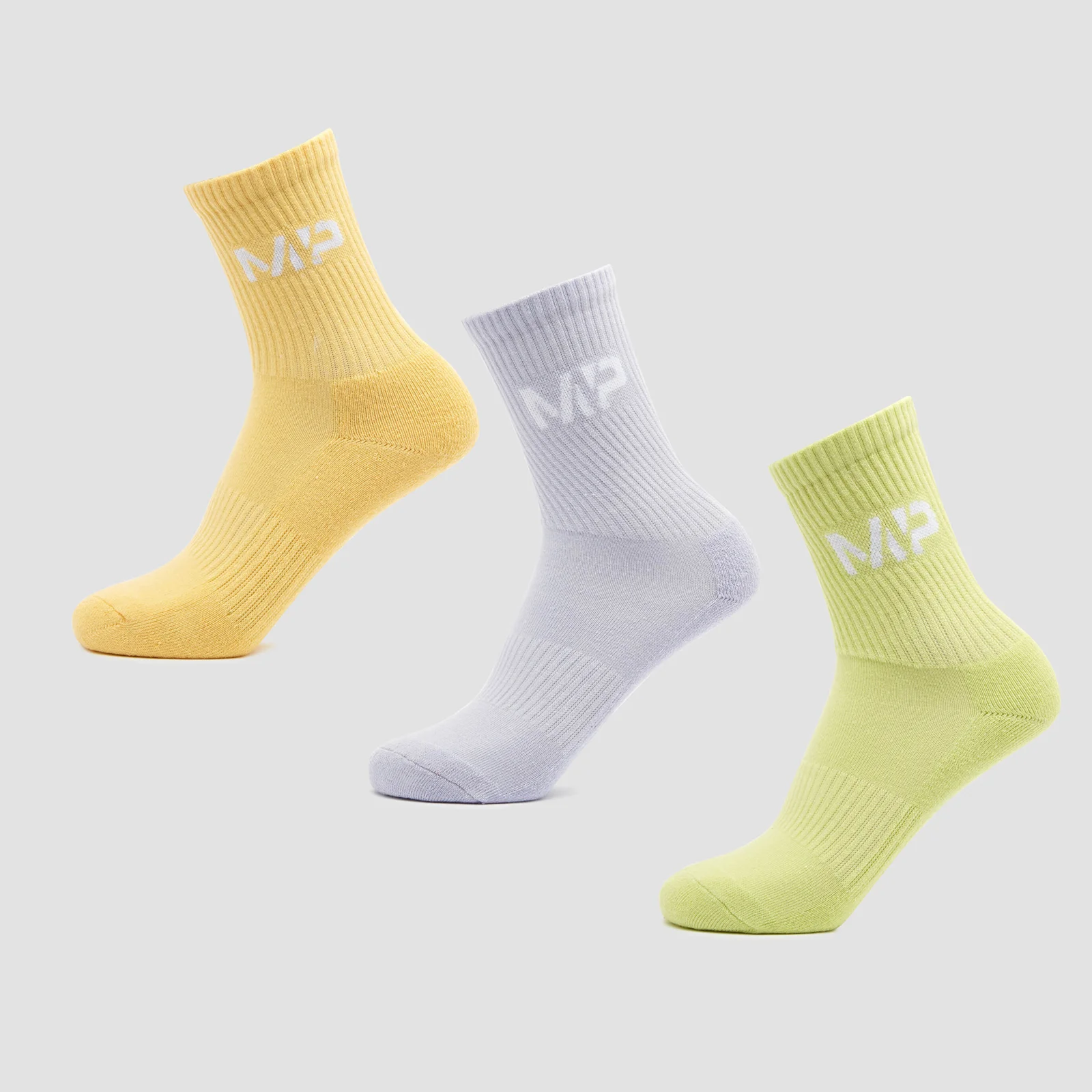MP Women's Neon Brights Crew Socks (3 Pack) Butterfly/Banana/Lavender - UK 3-6 Изображение 1