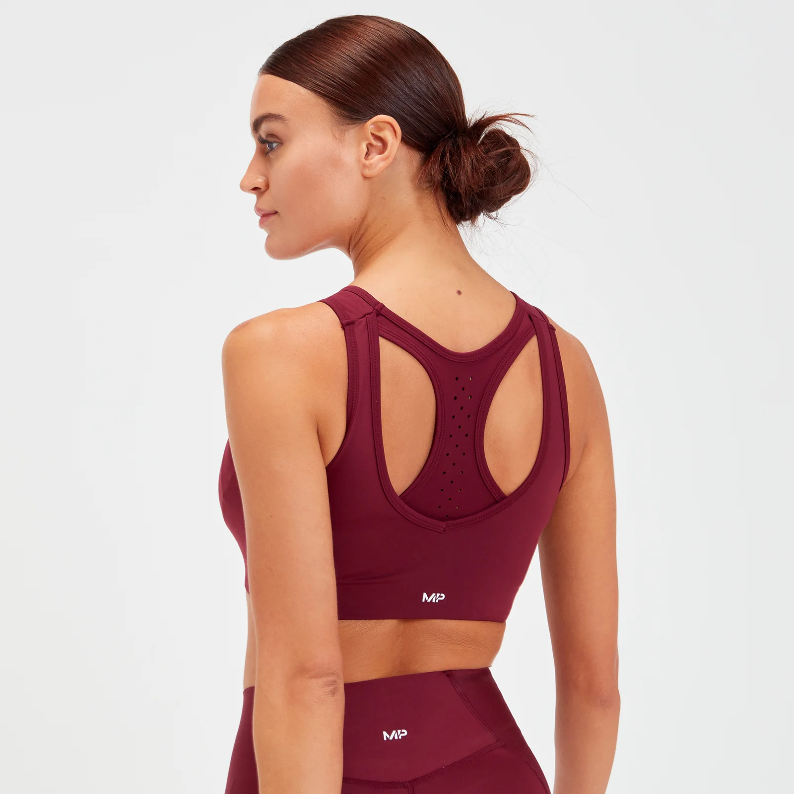 MP Women's Sculpt Laser Cut Sports Bra - Port - XXS Изображение 1