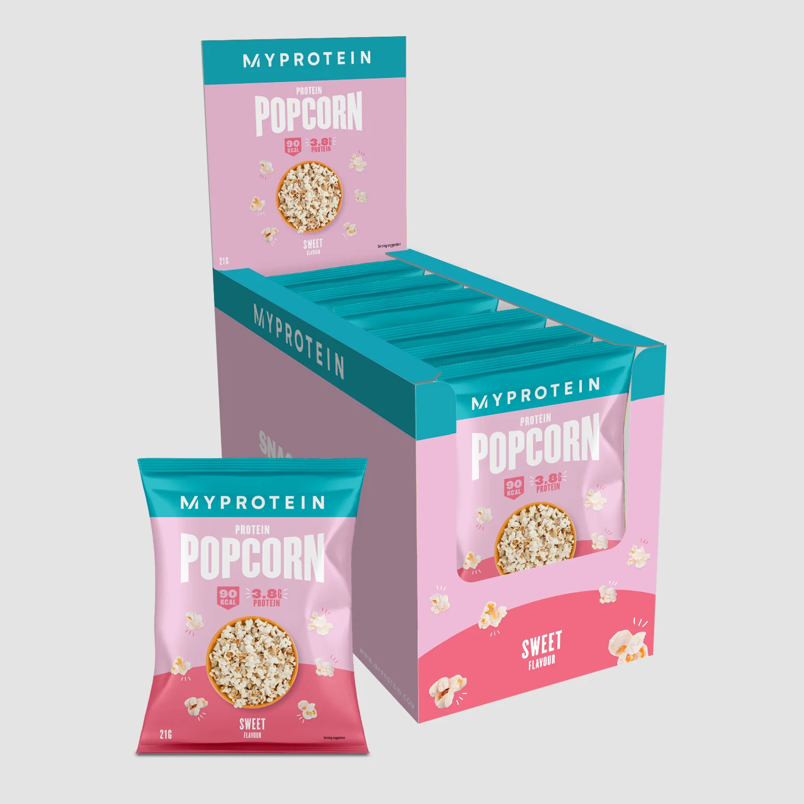 Протеинови пуканки - 6 x 21g - Sweet Изображение 1