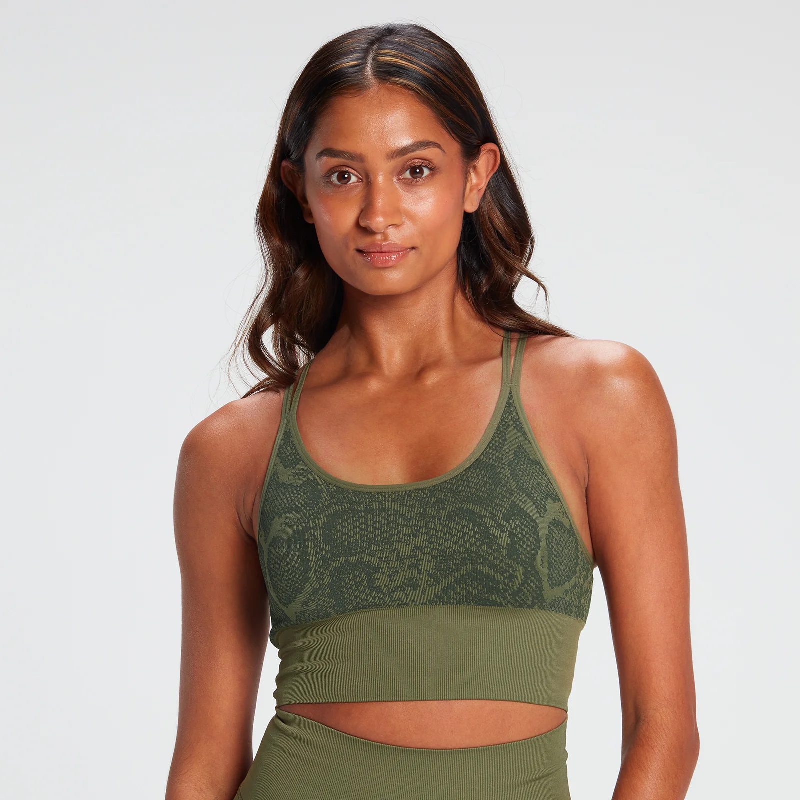 MP Snake Seamless Sports Bra - Green - XS Изображение 1