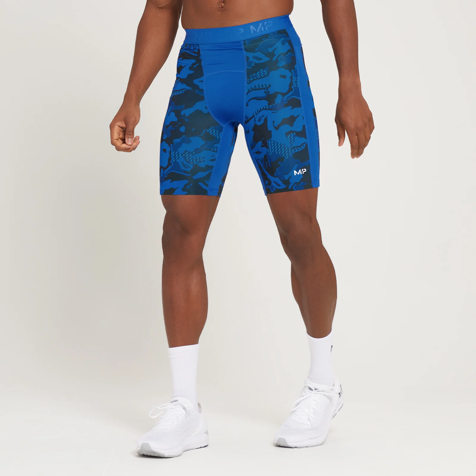 MP Men's Adapt Camo Baselayer Shorts - Blue Camo - XXS Изображение 1