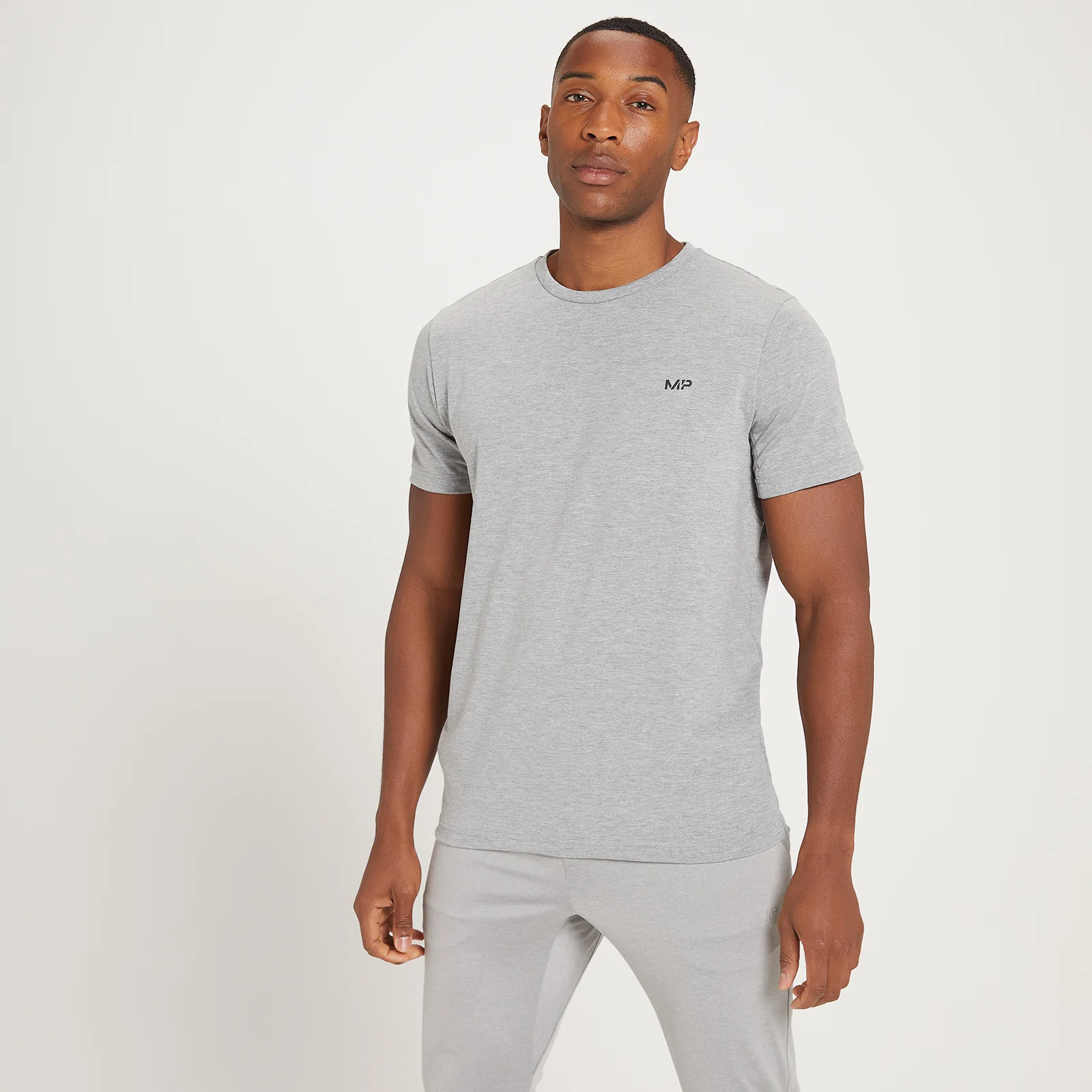 MP Men's Adapt Drirelease Grit Print Short Sleeve T-Shirt - Storm Grey Marl - XXS Изображение 1