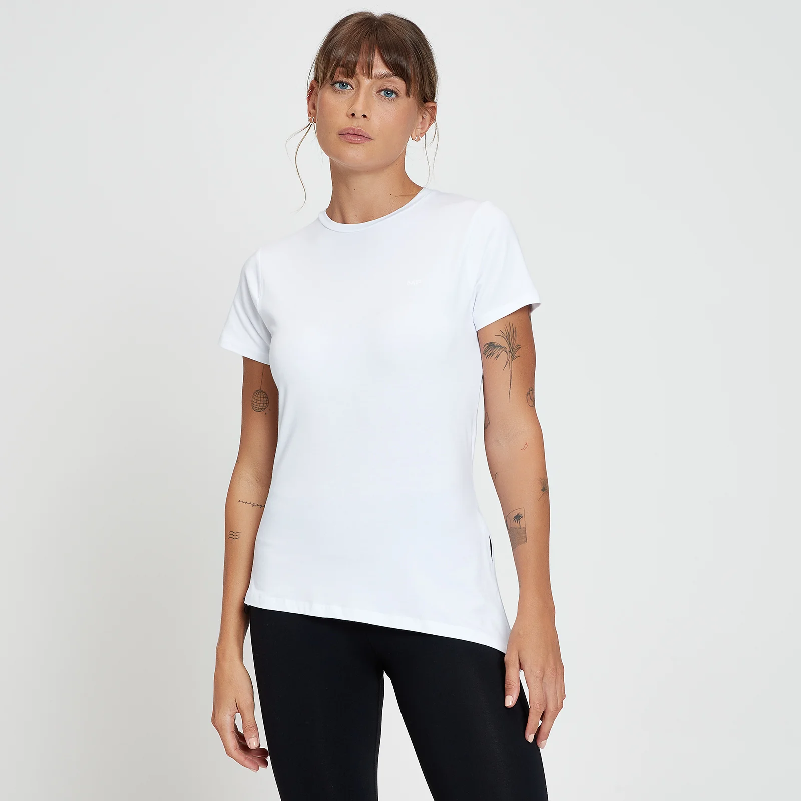 MP Women's Composure Short Sleeve Asymmetric Top - White - XXS Изображение 1