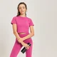 Дамска къса тениска с кройка по тялото Essential Body Fit на MP - червена
