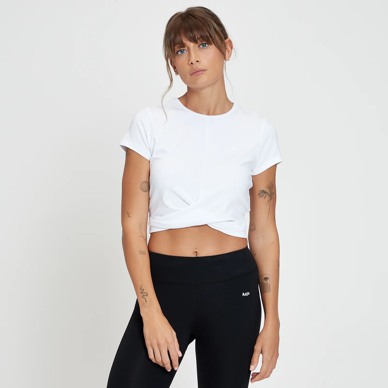 MP Women's Composure Twist Front Crop T-Shirt - White - XXS Изображение 1