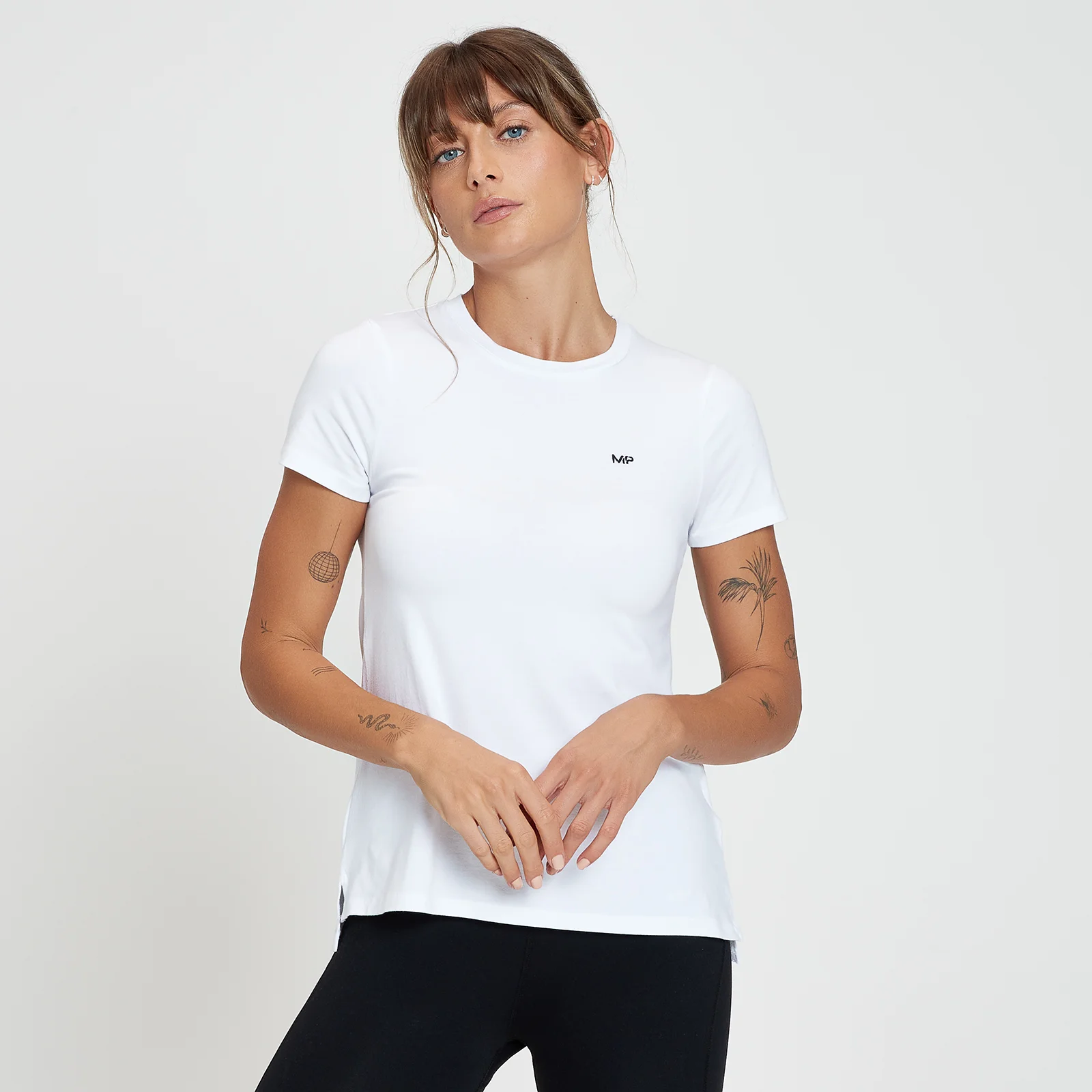 MP Women's Composure Longline Short Sleeve Top - White - XXS Изображение 1