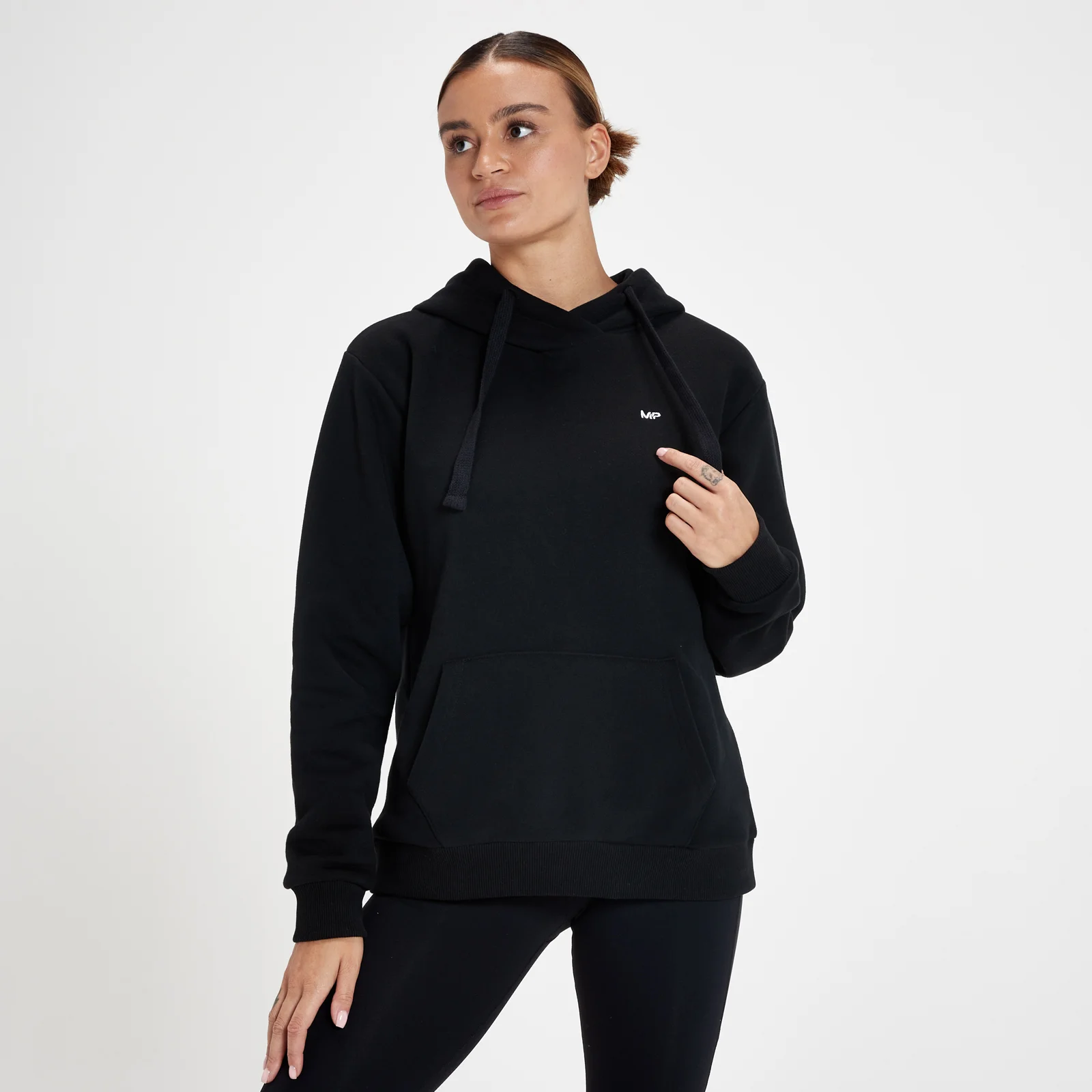 MP Women's Essentials Hoodie with Kangaroo Pocket - Black - XXS Изображение 1