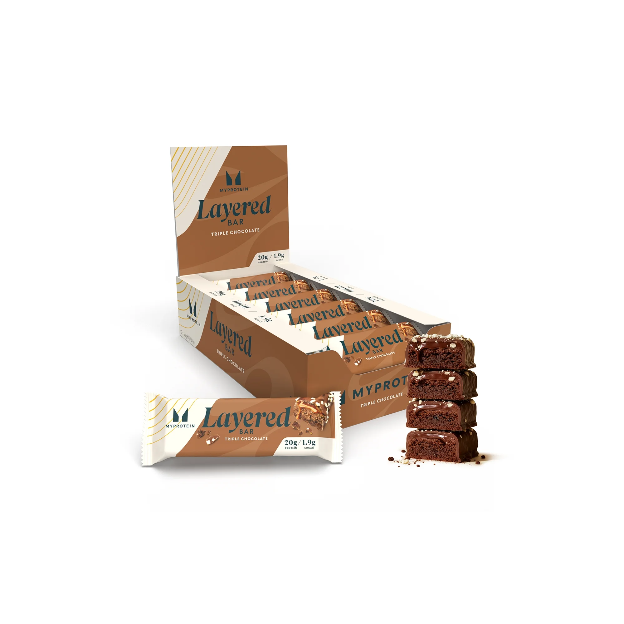 6 Layer Protein Bar - 12 x 60g - Triple Chocolate Fudge Изображение 1