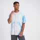 MP Crayola Tie Dye тениска нестандартен размер — Бял/Шарен десен