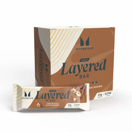 Lean Layered Bar - 6 x 40g - Бисквитено тесто с шоколад