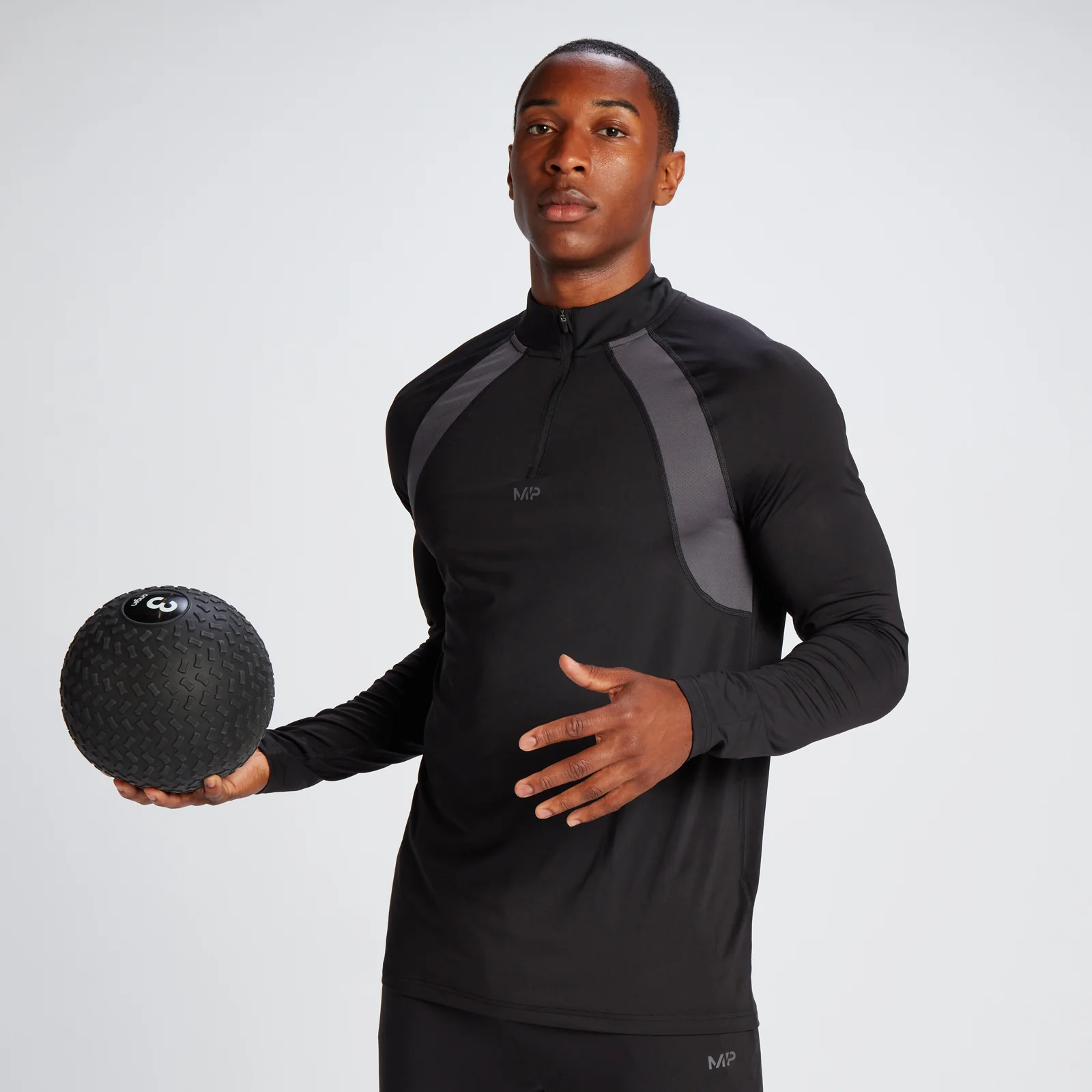 MP Tempo Мъжко горнище с 1/4 цип — черен - XXS Изображение 1