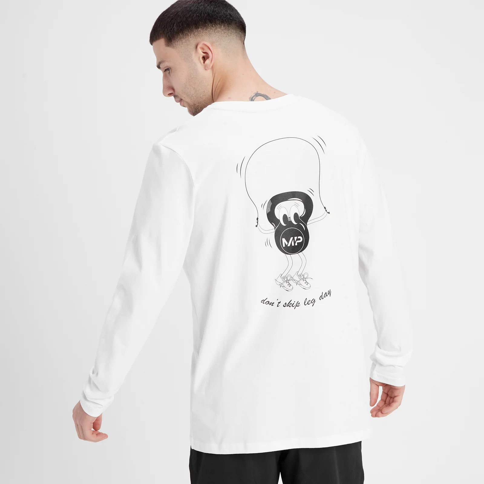 MP Leg Day Graphic Мъжка тениска с дълги ръкави — графит - XS Изображение 1