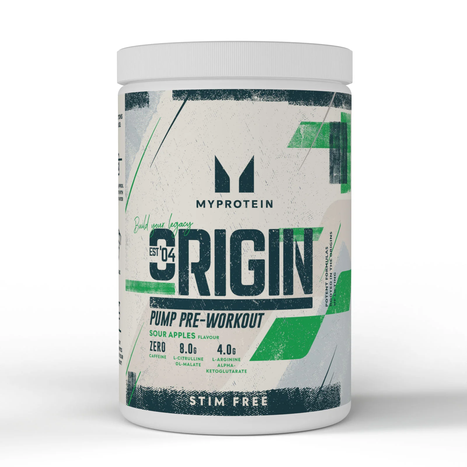 Origin Stim-Free Pre-Workout - 600G - 30servings - Sour Apples Изображение 1