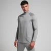 MP Мъжко спортно горнище с 1/4 цип — сиво-черно
