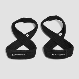 Myprotein Ремъци за повдигане с формата на 8 — черен - Size S (< 6'')