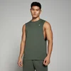 MP Rest Day Мъжки потник с дълбоко изрязани подмишници — зелен