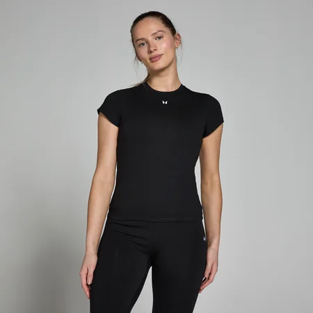 MP Дамска основна тениска с къс ръкав Body Fit – черна