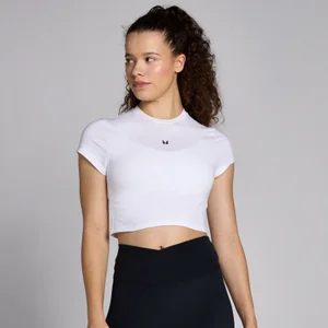 MP Дамска къса основна тениска с къс ръкав Body Fit – бяла - Size XL