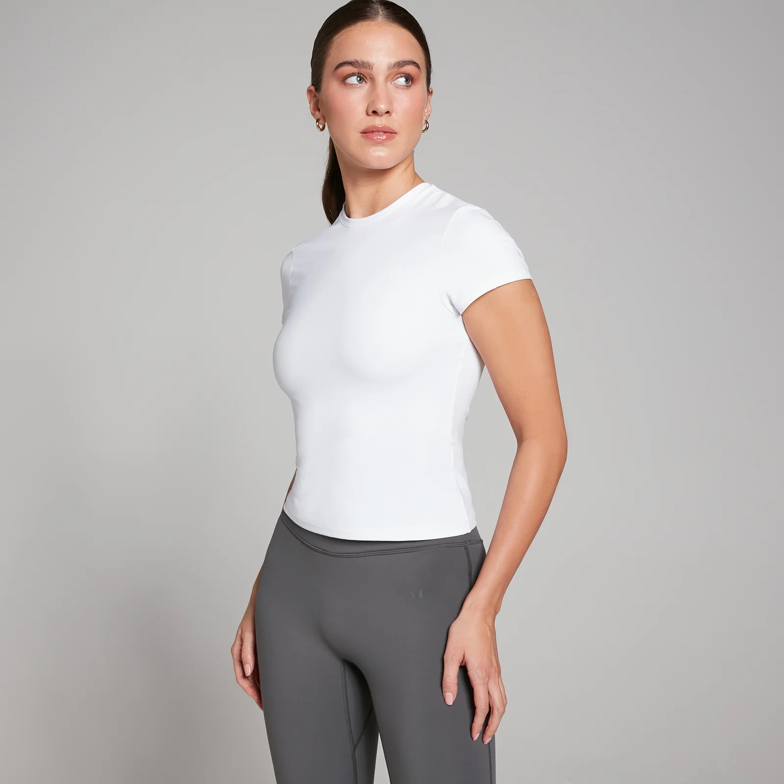 MP Body Fit Дамска тениска с къс ръкав – бяла - M Изображение 1