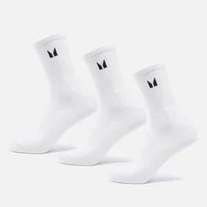 MP Unisex Спортни чорапи (3 чифта в опаковка) — бели - Size UK 6-8