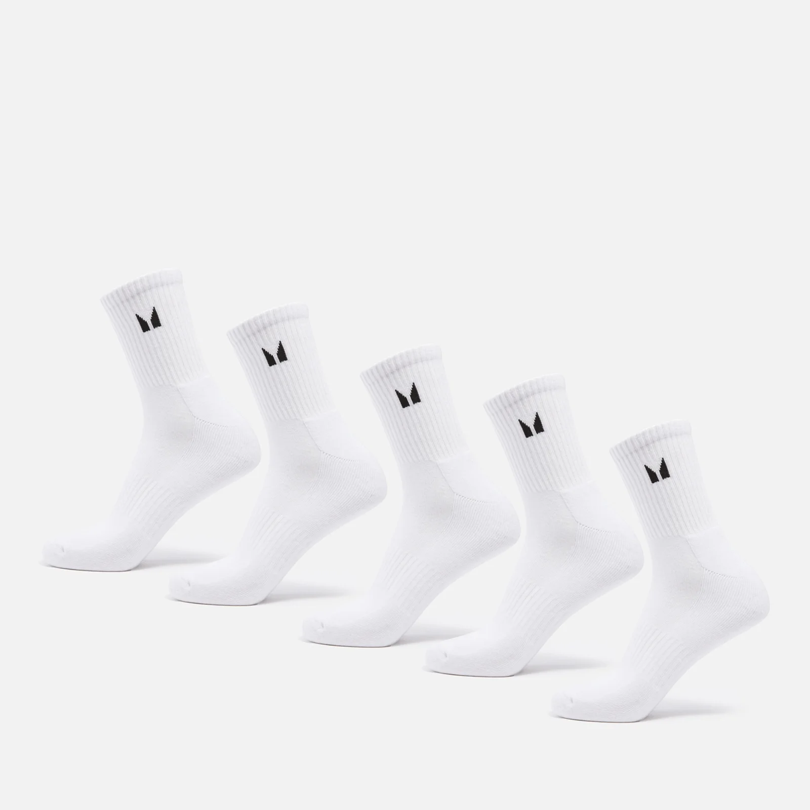 MP Unisex Crew Socks (5 Pack) - White - UK 2-5 Изображение 1