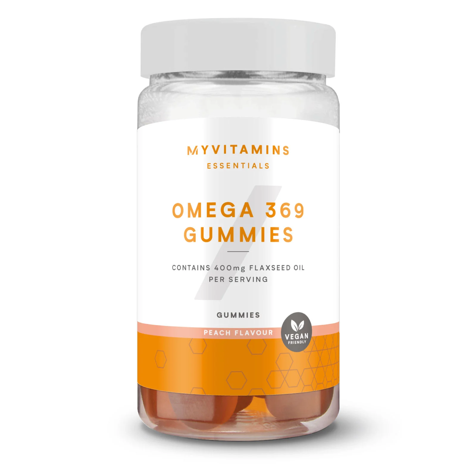 Дъвчащи таблетки Омега мастни киселини 3 6 9 - 60gummies - Peach Изображение 1