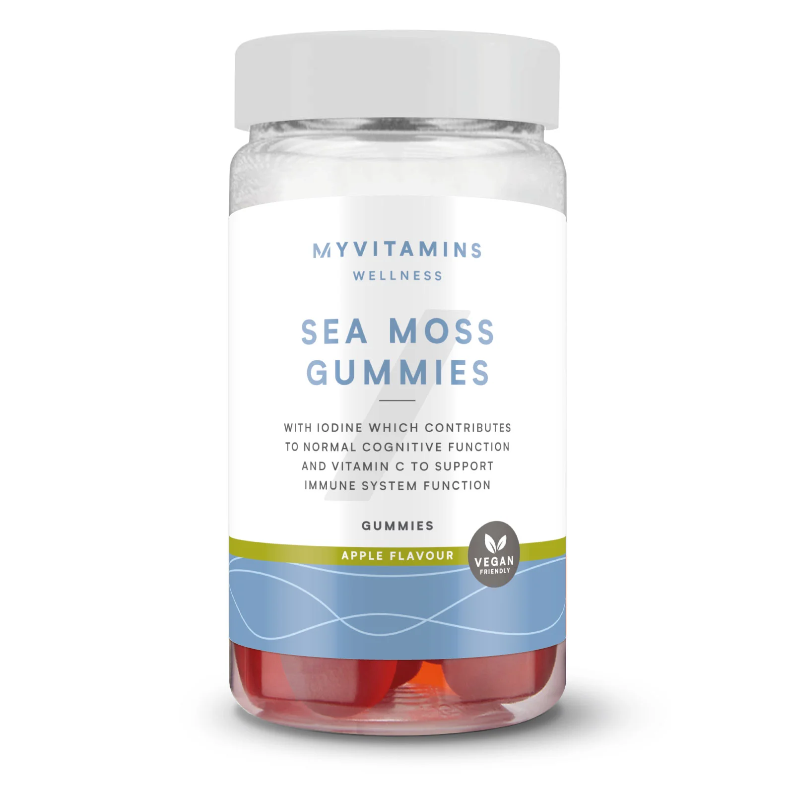 Дъвчащи таблетки с морски мъх (червени водорасли) - 60gummies - Ябълка Изображение 1
