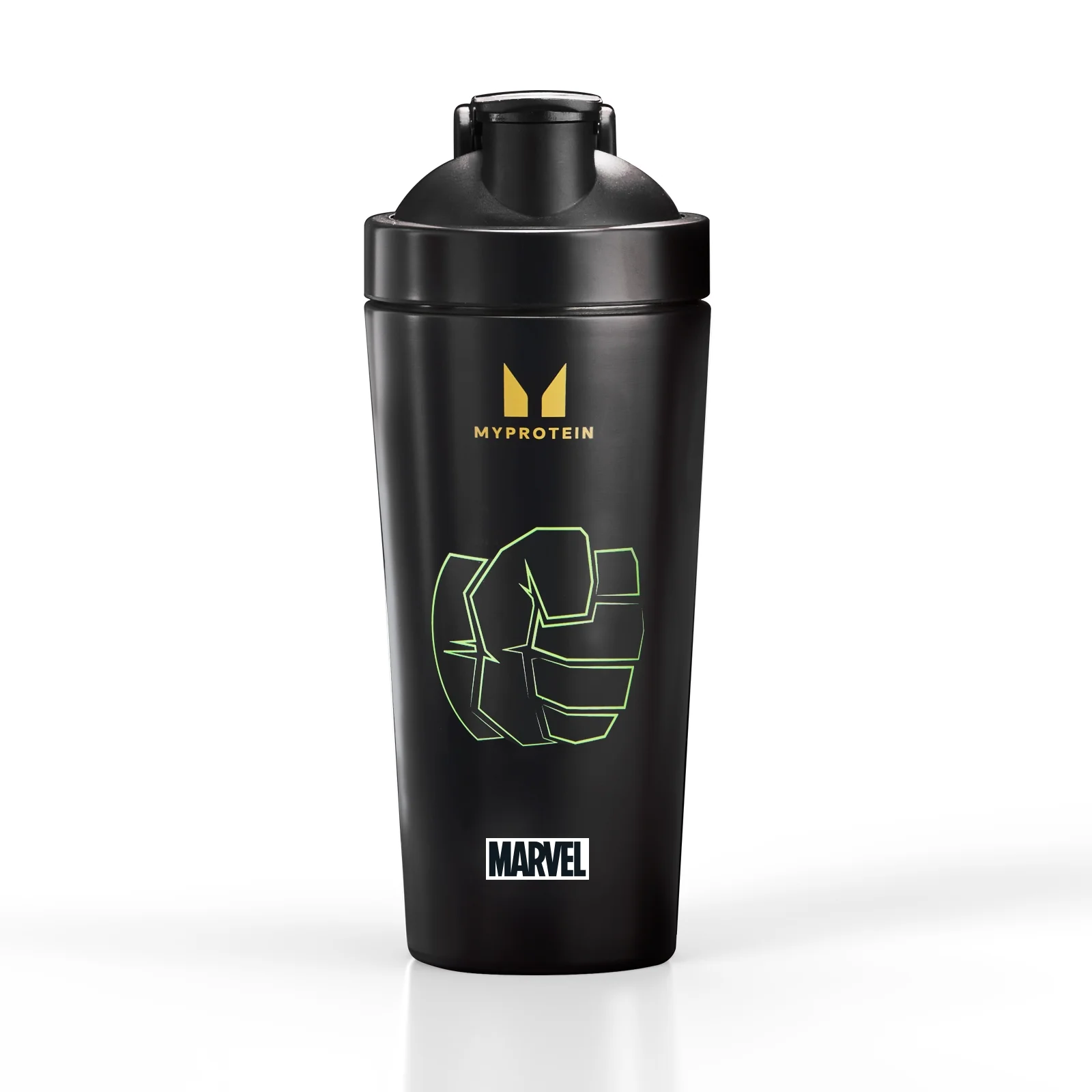 Myprotein Хълк Метален шейкър от рециклирани материали — черен Изображение 1