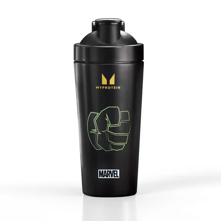 Myprotein Хълк Метален шейкър от рециклирани материали — черен