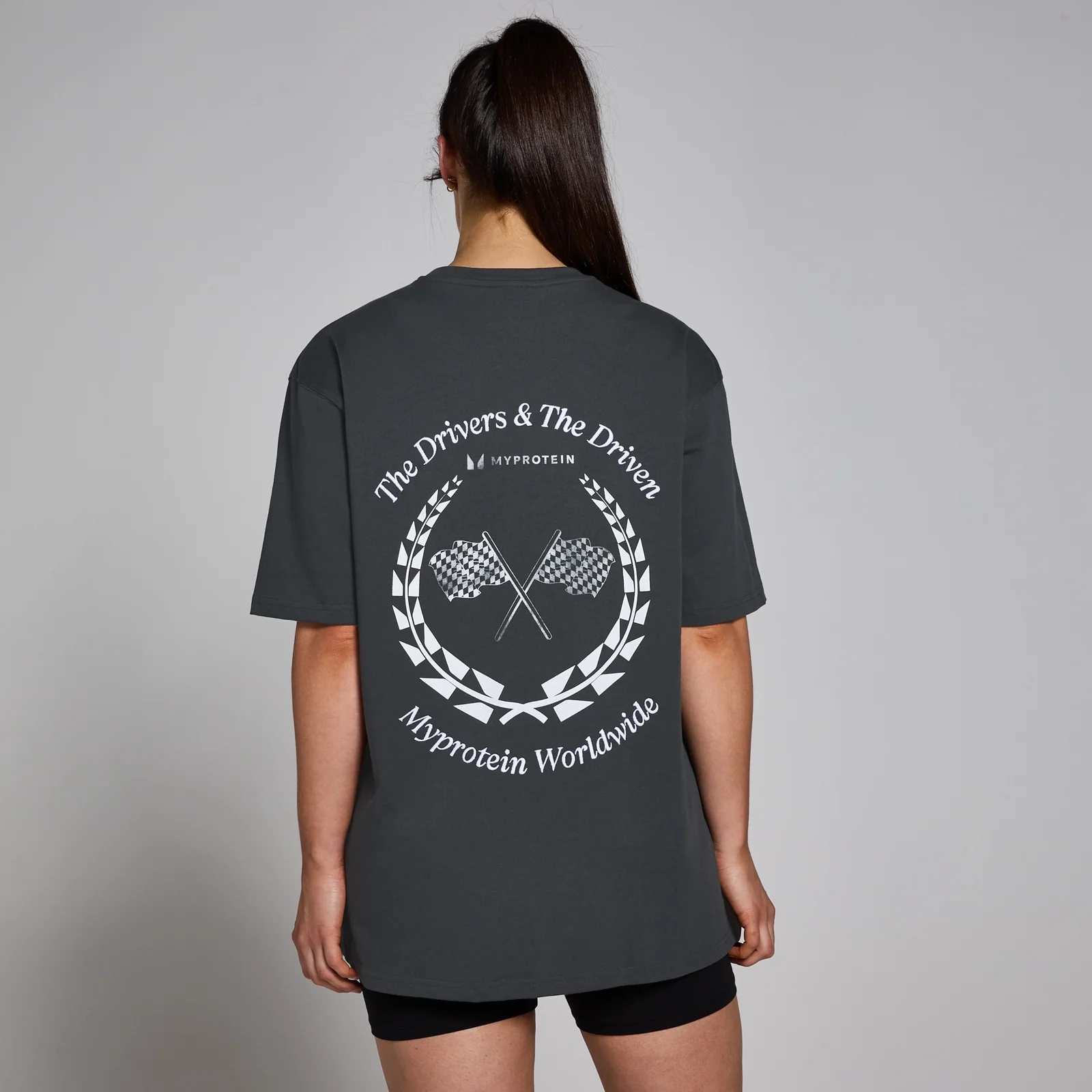 MP World Wide Graphic Тениска - черна с избелял ефект - S-M Изображение 1