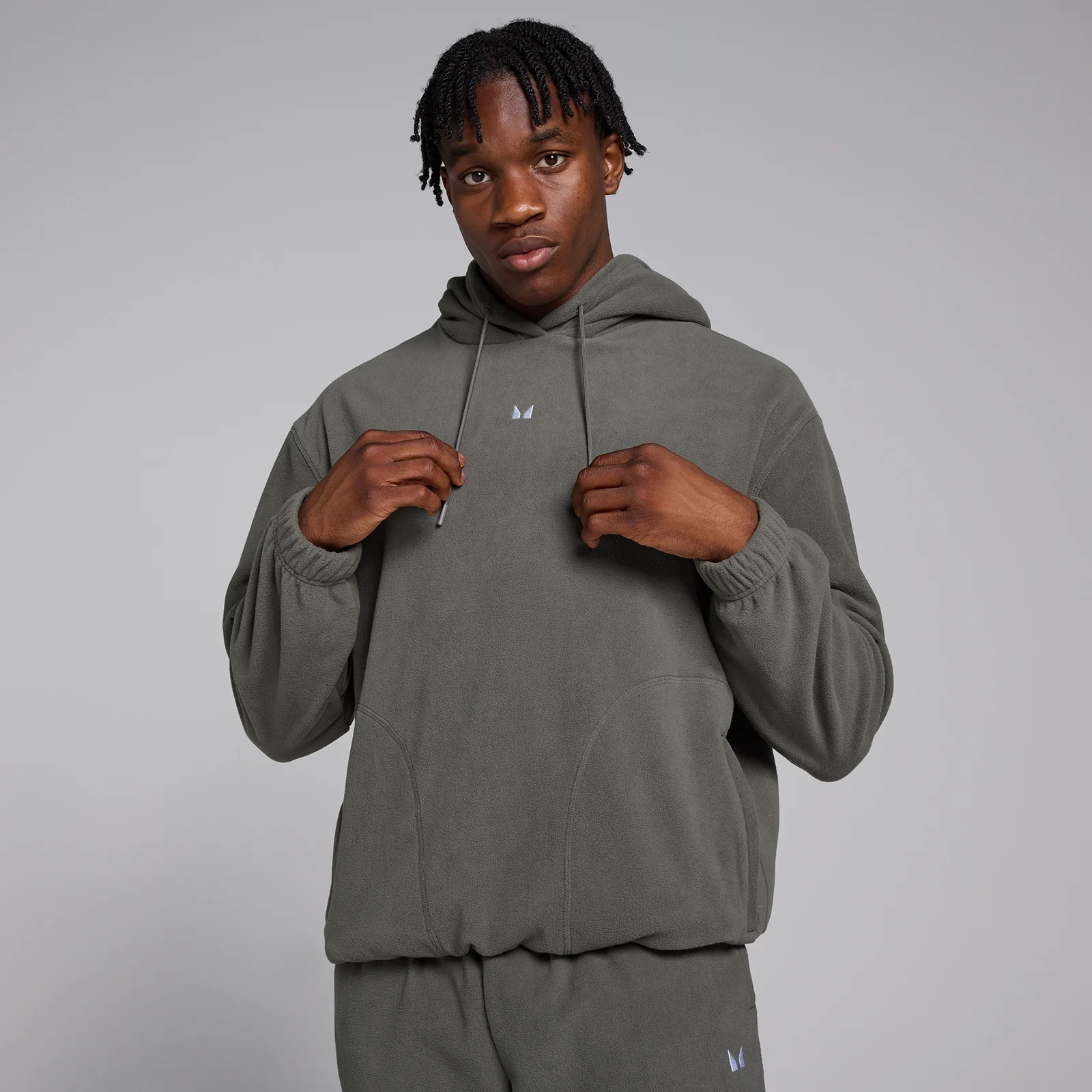 MP Мъжки поларен пуловер — цвят метал - L Изображение 1