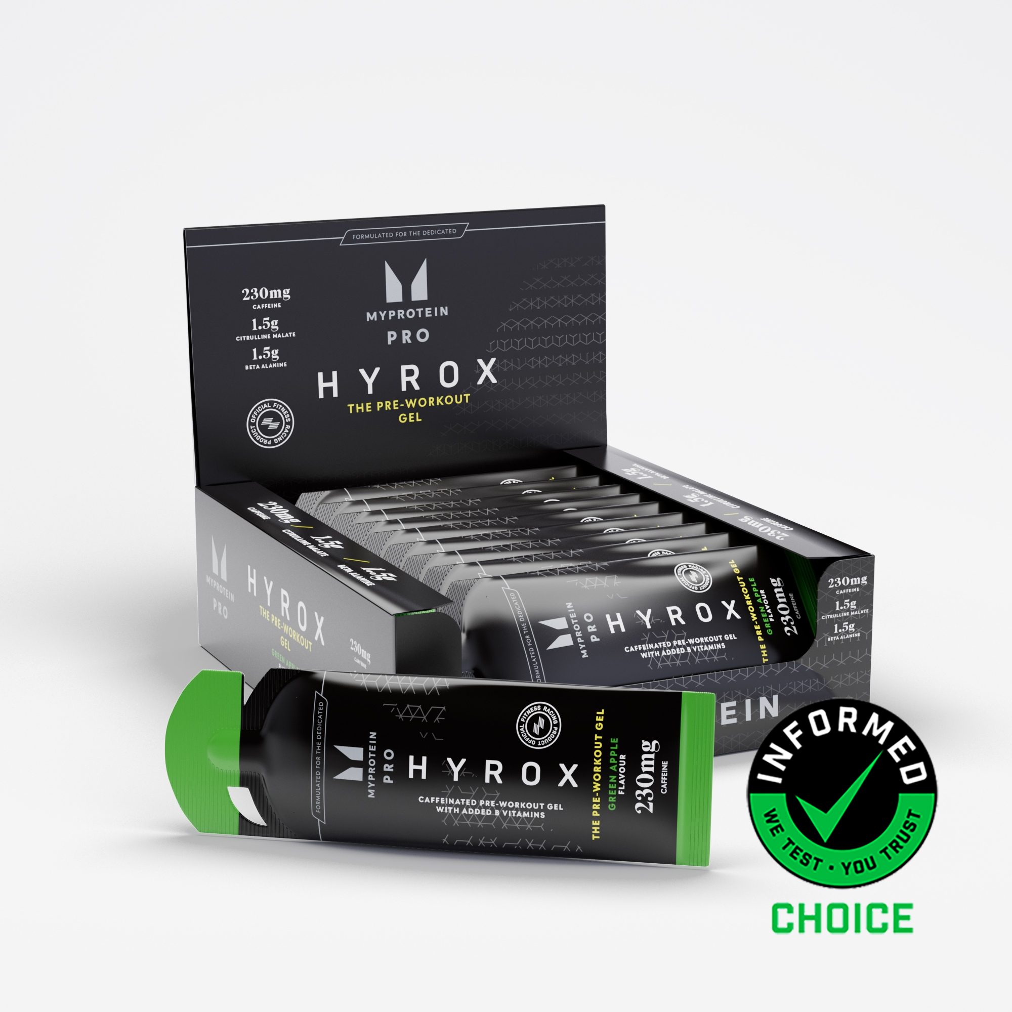 Предтренировъчен гел - 12 x 50g - Green Apple (HYROX Edition) Изображение 1