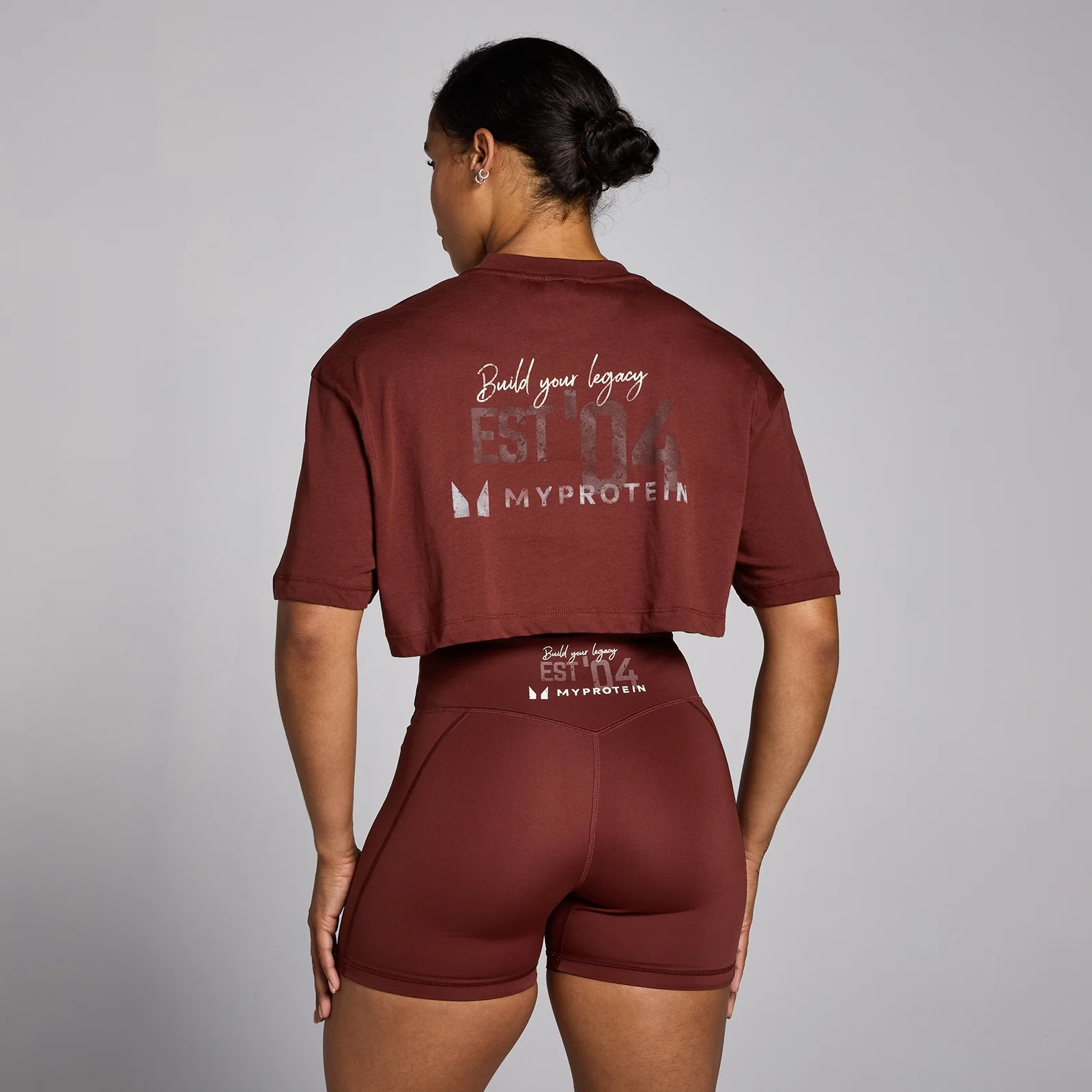 MP Origin Graphic Дамска скъсена тениска с графика — огнен цвят - XS Изображение 1