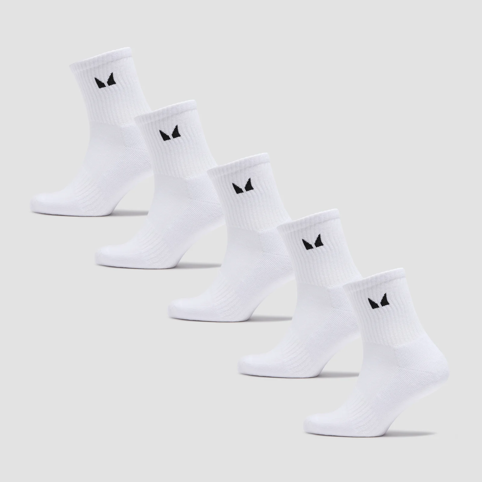 MP Unisex Crew Socks (5 Pack) - White - UK 9-11 Изображение 1
