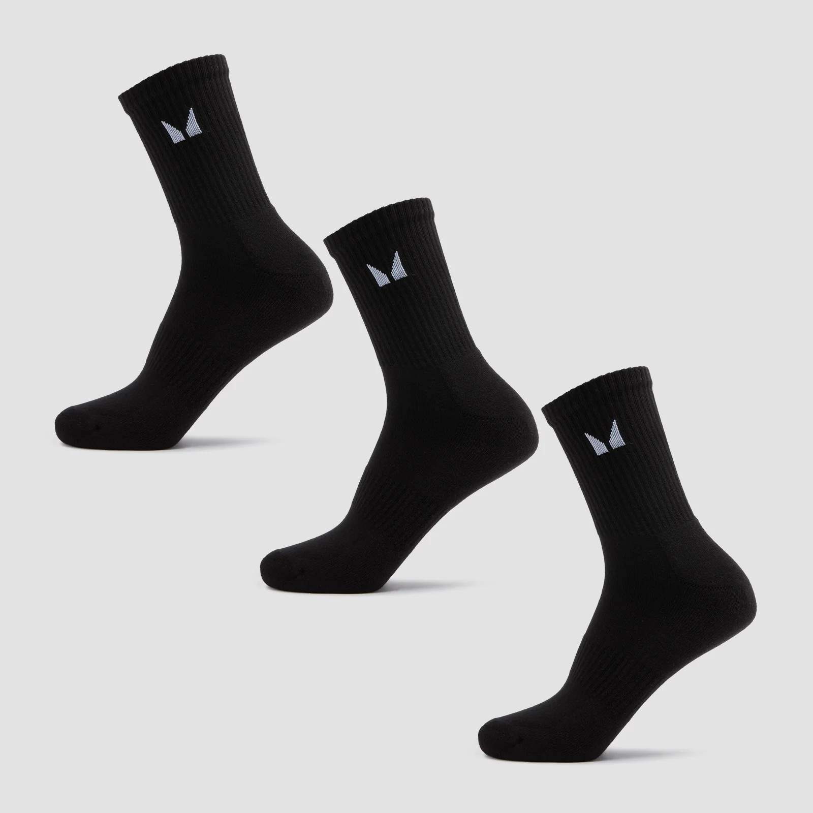 MP Unisex Crew Socks (3 Pack) - Black - UK 6-8 Изображение 1