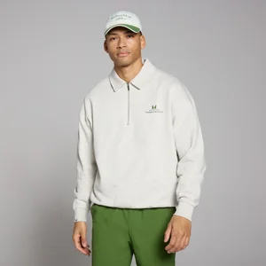 MP Lifestyle Мъжки суичър с яка и 1/4 цип - сив меланж - Size XS