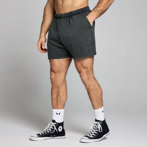 MP Origin Мъжки спортни шорти с щампа и измит ефект - черни с измит ефект - Size XS