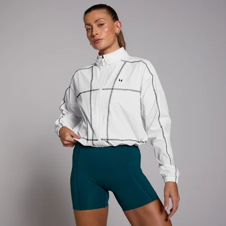 MP Дамска ветровка Tempo Cropped Contrast Stitch - бяла