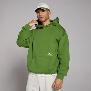 MP Lifestyle Суичър с качулка и нестандартна кройка - тъмно зелен - Size L-XL