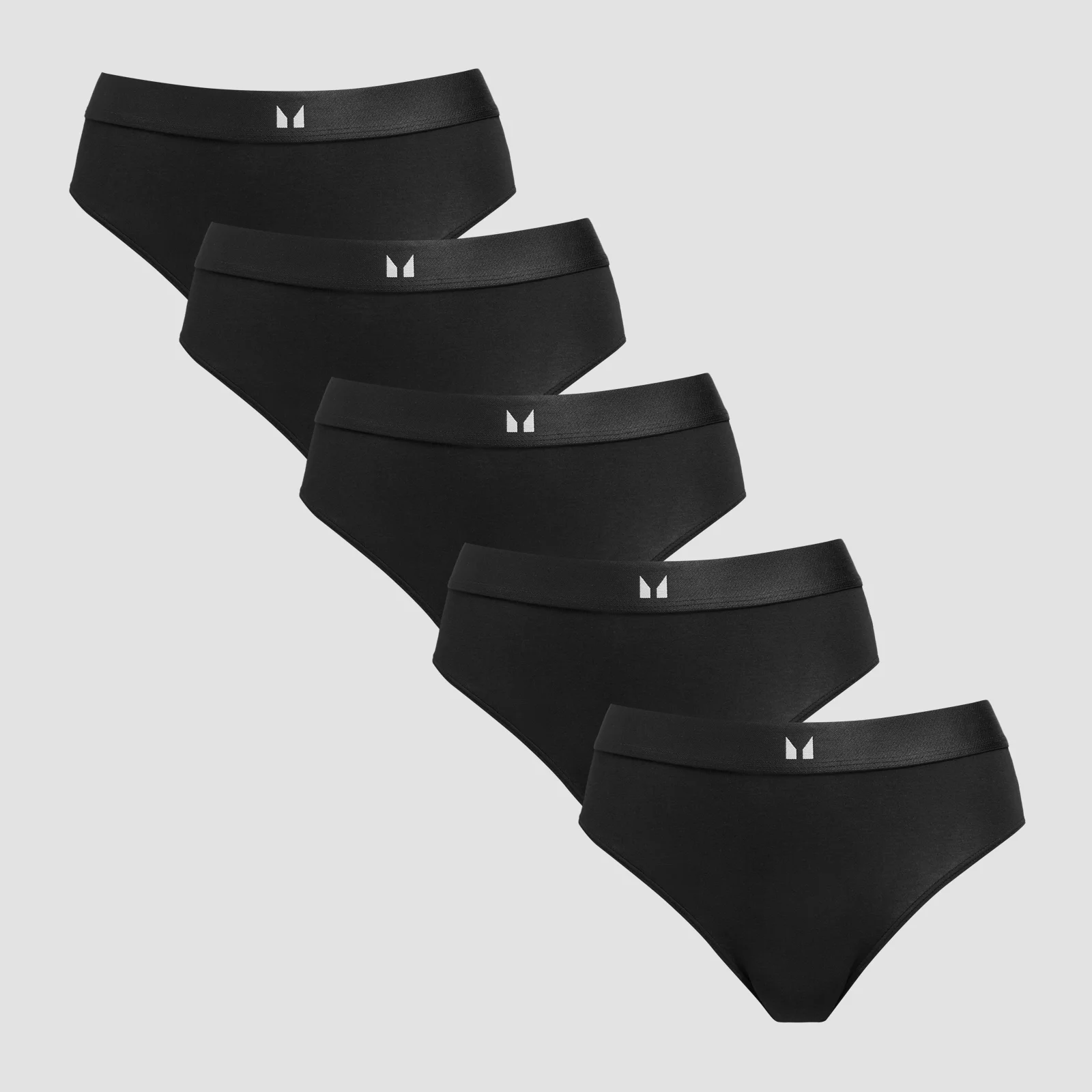 MP Women's Mid Rise Bikini Brief (5 Pack) - Black - M Изображение 1
