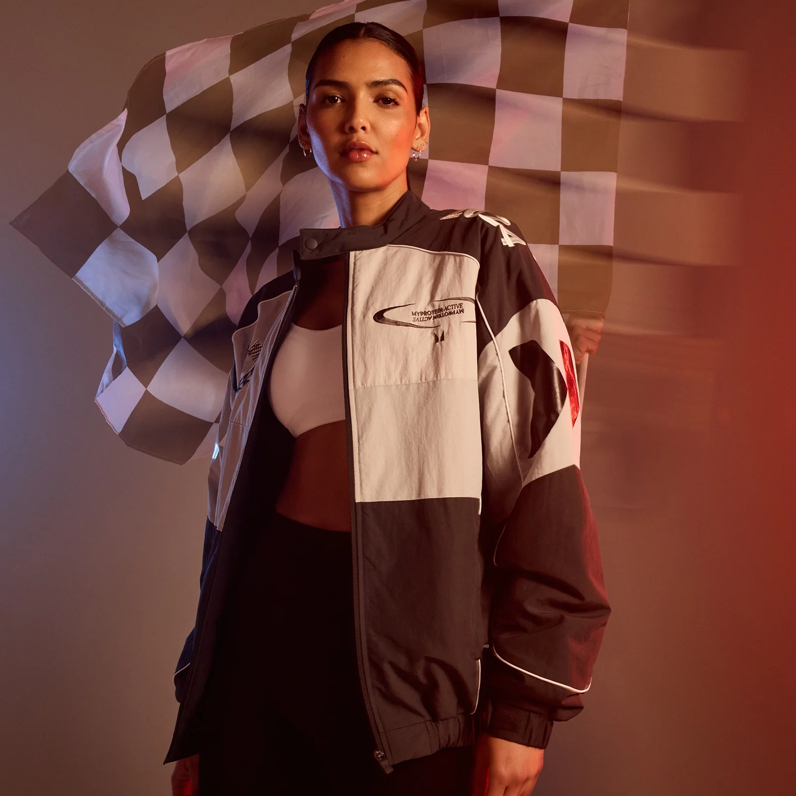 MP Дамско яке бомбер за състезание – черно - S Изображение 1