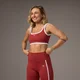 MP X Tatiana Contrast Спортен сутиен с квадратно деколте - ръждиво-кафяво с измит ефект